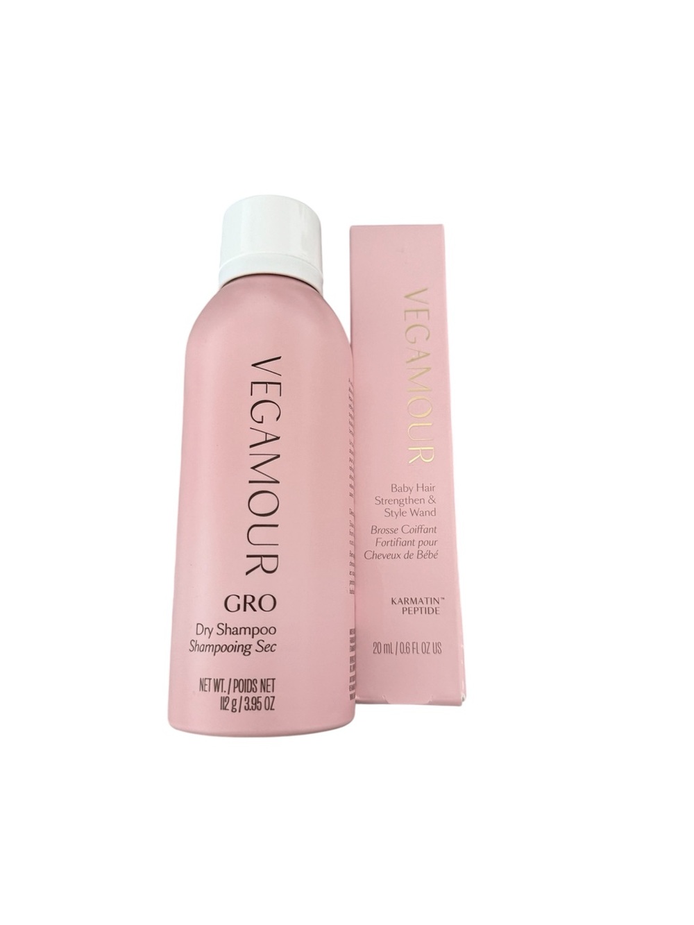 Vegamour GRO Dry Shampoo + Baby Hair Strengthen & Style Wand Set. BRAND NEW